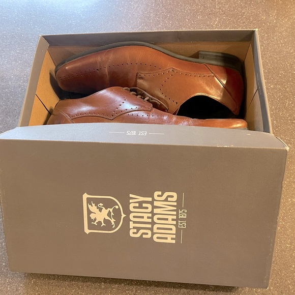 Stacy Adams ‘Attwell’ Shoe in Cognac - Picture 6 of 7